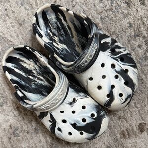 CROCS Kids Black and White Water Shoes